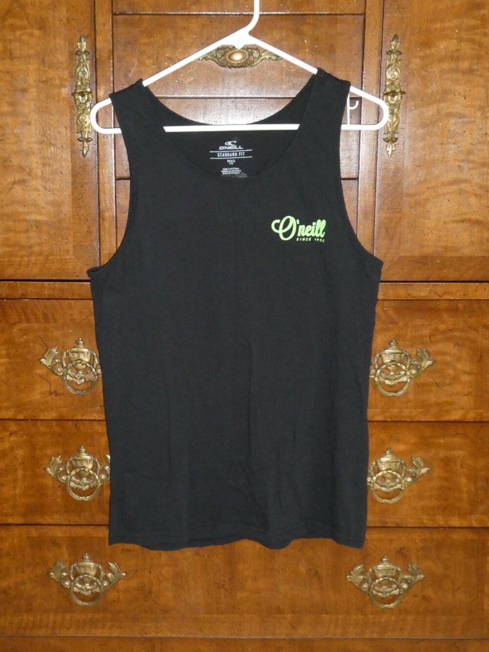 O'Neill Standard Fit Black Logo Tank Top Men's Size Small